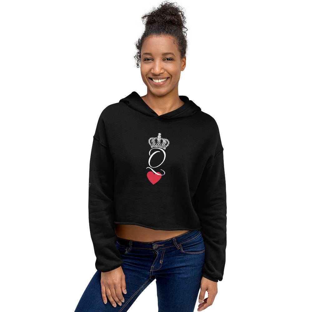 Queen crop top hoodie best sale