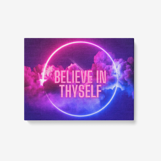 Believe In Thyself | Knqv Wall Art | 1 Piece Canvas Wall Art for Living Room - Framed Ready to Hang 24"x18"