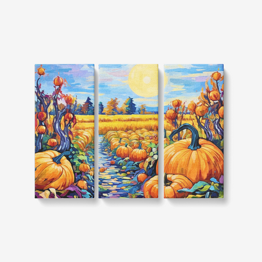 Fall Gallery Wall Autumn, Wall Art Vintage Fall Style, 3 Piece Canvas Wall Art for Living Room - Framed Ready to Hang 3x8"x18"