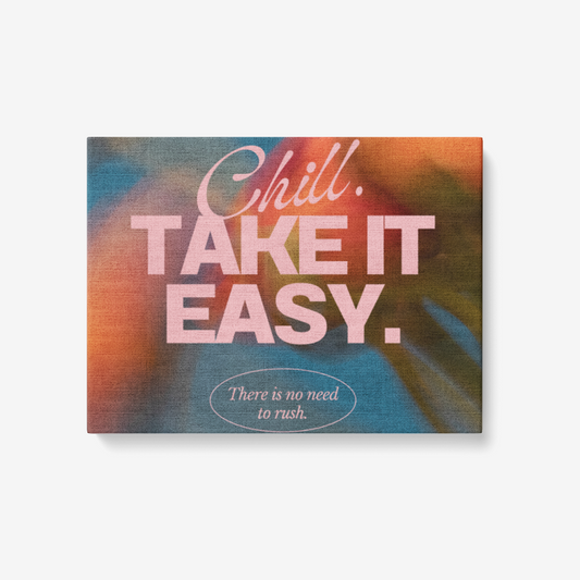 Chill & Take It Easy | Knqv Wall Art | 1 Piece Canvas Wall Art for Living Room - Framed Ready to Hang 24"x18"