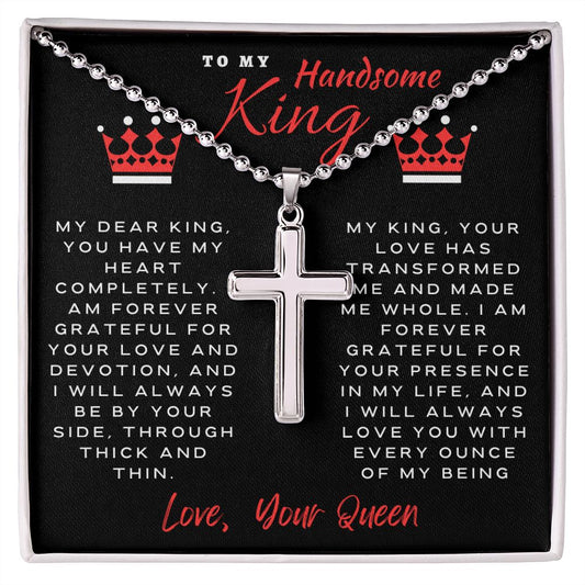 To My Handsome King | My Dear King | Cross Necklace