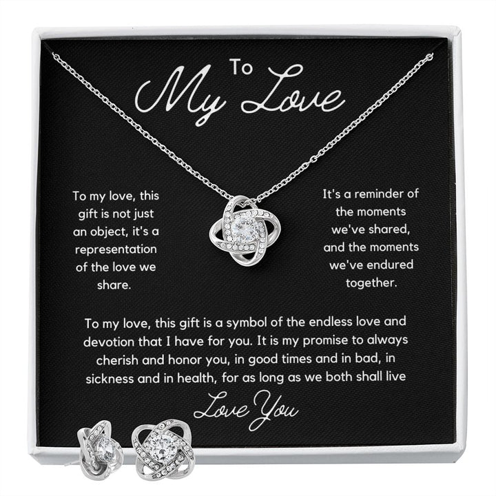 To My Love | The Moments we've Shared | The Love Knot Necklace