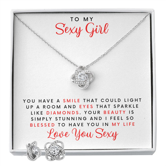 To My Sexy Girl | You Have That Smile | Love Knot Necklace
