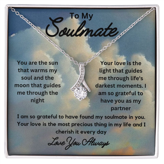 To My Soulmate | You Are the sun that Warms my Soul | Soulmate Necklace