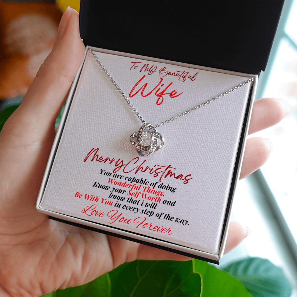 Christmas Gift for Fiancee - Romantic Necklace with Message Card