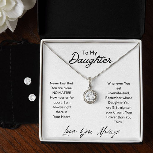 To My Daughter | Never Feel that Your Alone Eternal Hope Neckalce