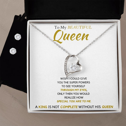 To My Beautiful Queen | A King Is Not Complete Without His Queen | Forever Love Necklace