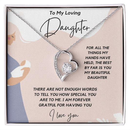 To my Loving Daughter | Forever Love Knot Necklace