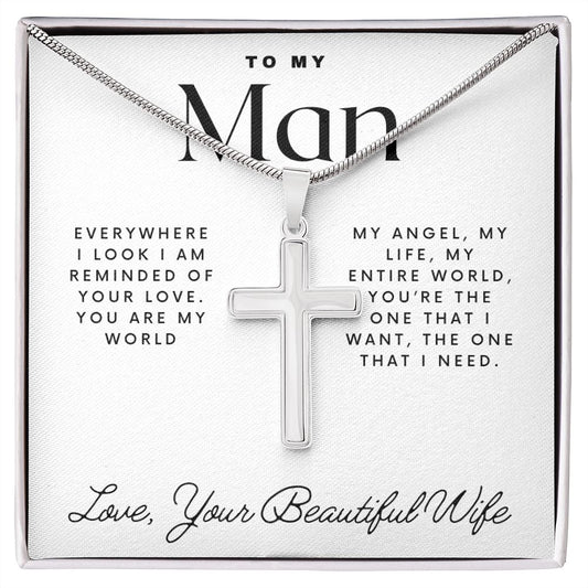 To My Man | Everywhere I Look | Cross Necklace