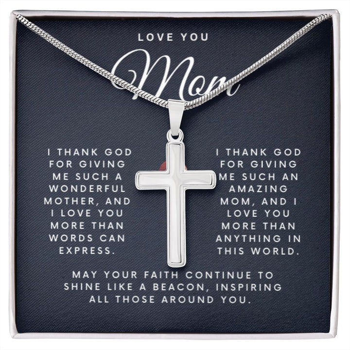 Cross necklace for mom on sale