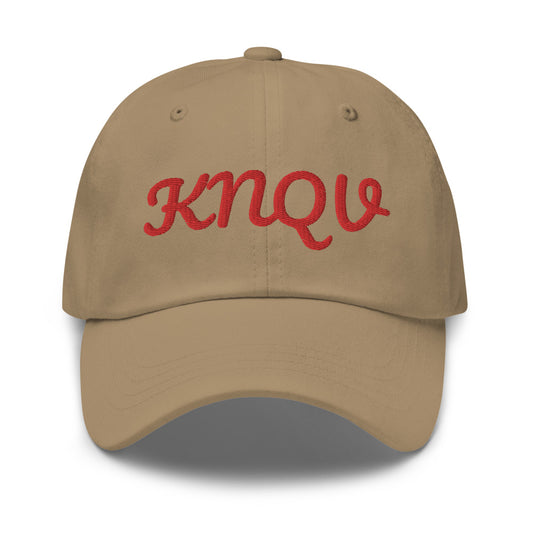 Red Cursive Knqv Letters | Pops hat