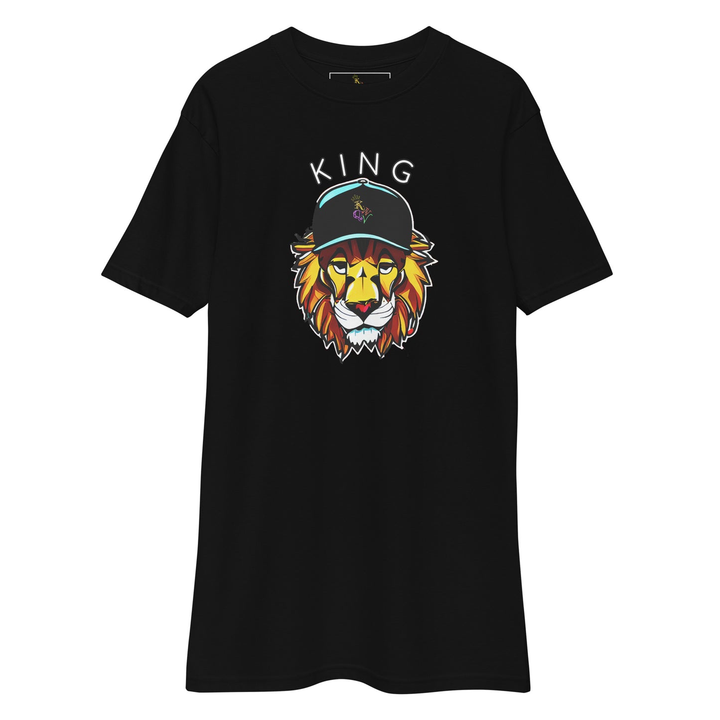 Lionhead With Cap | Knqv Logo | Men’s premium heavyweight tee