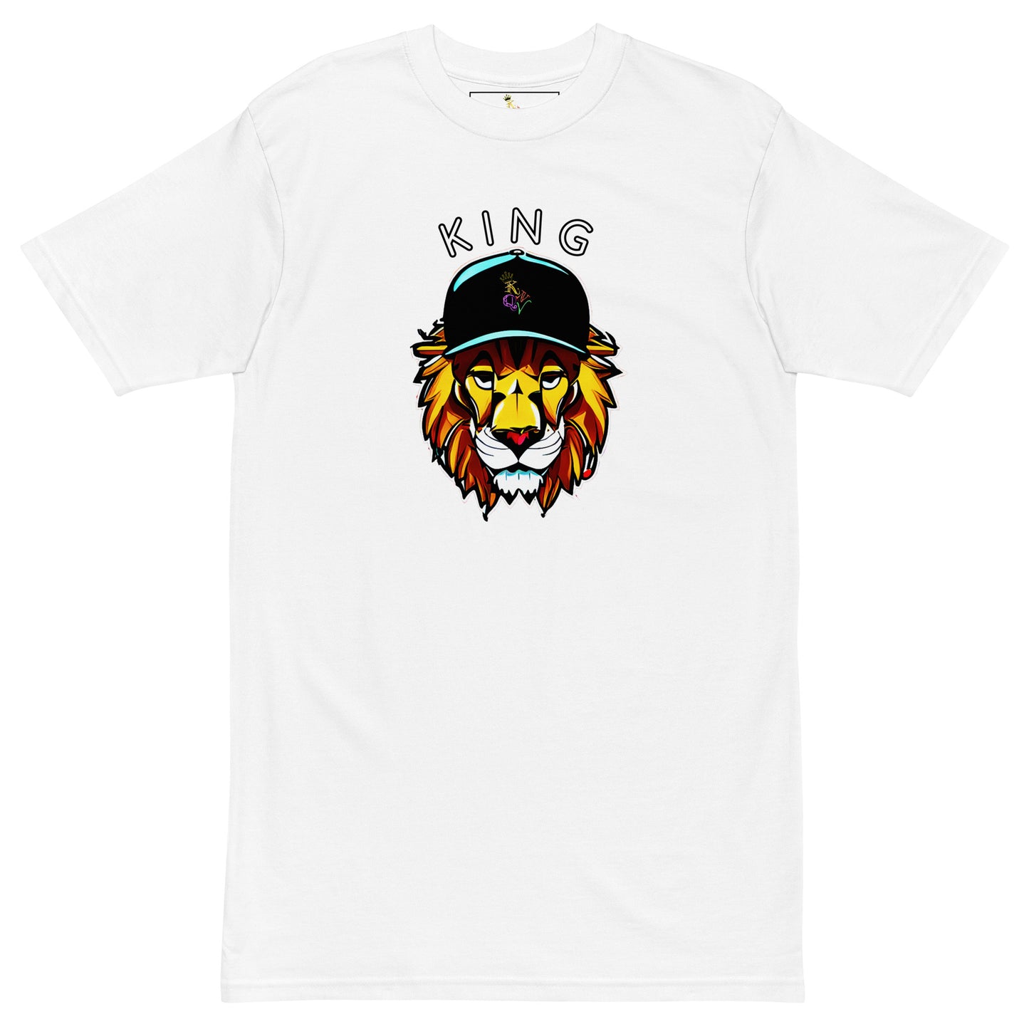 Lionhead With Cap | Knqv Logo | Men’s premium heavyweight tee
