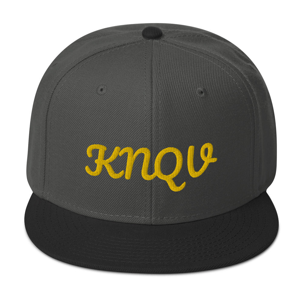 Gold Knqv Letters | Snapback Hat