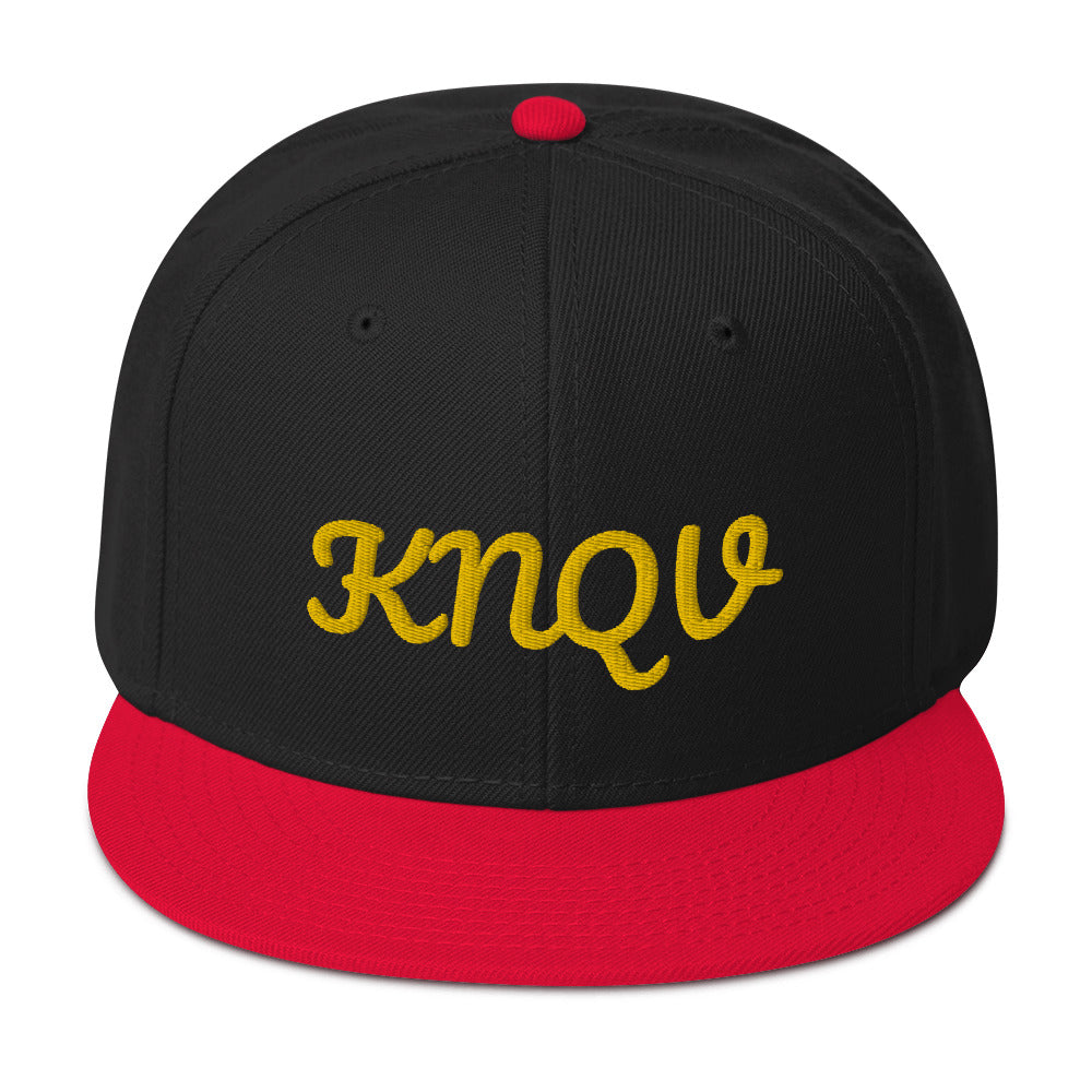 Gold Knqv Letters | Snapback Hat